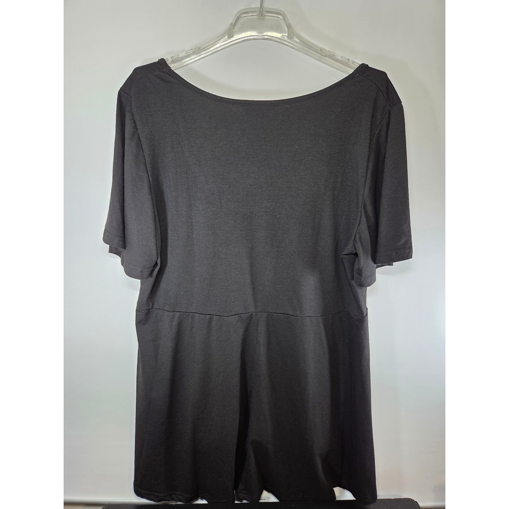 Bloomchic Black Romper Plus Size US 12 UK 16 Short Sleeve Casual